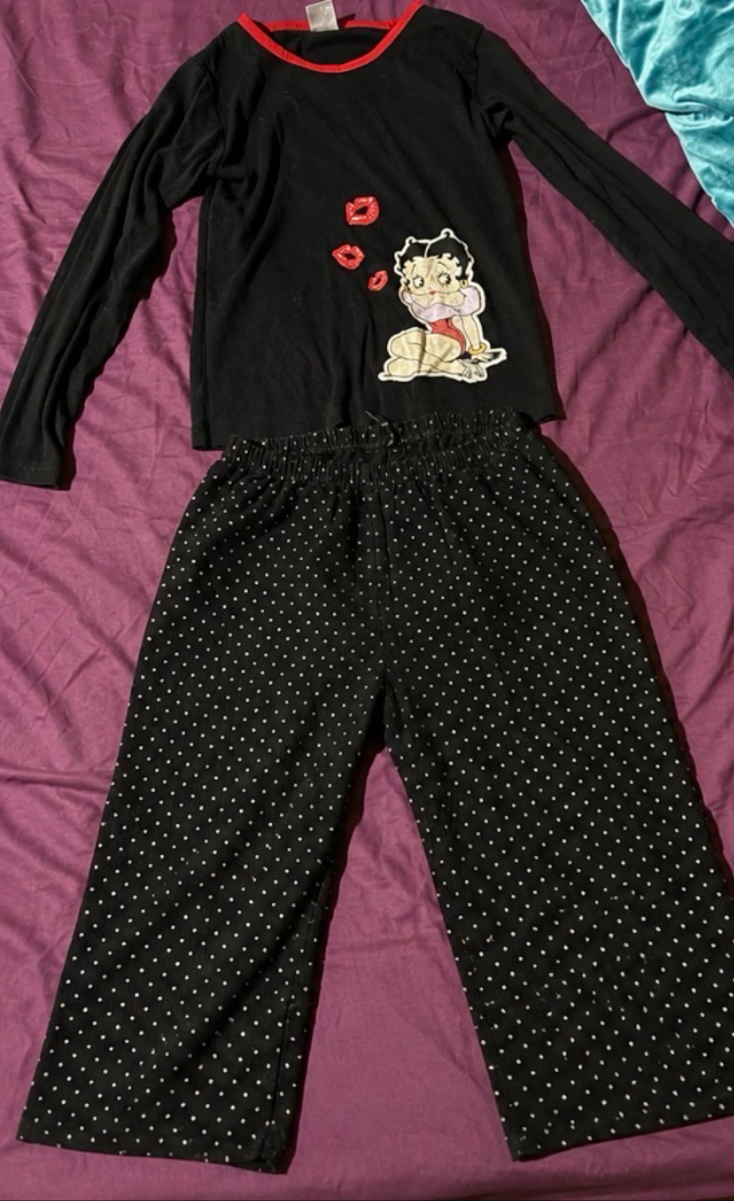 Pijama Betty Boop negro de 2 piezas – Talla 38/40 – photo 2